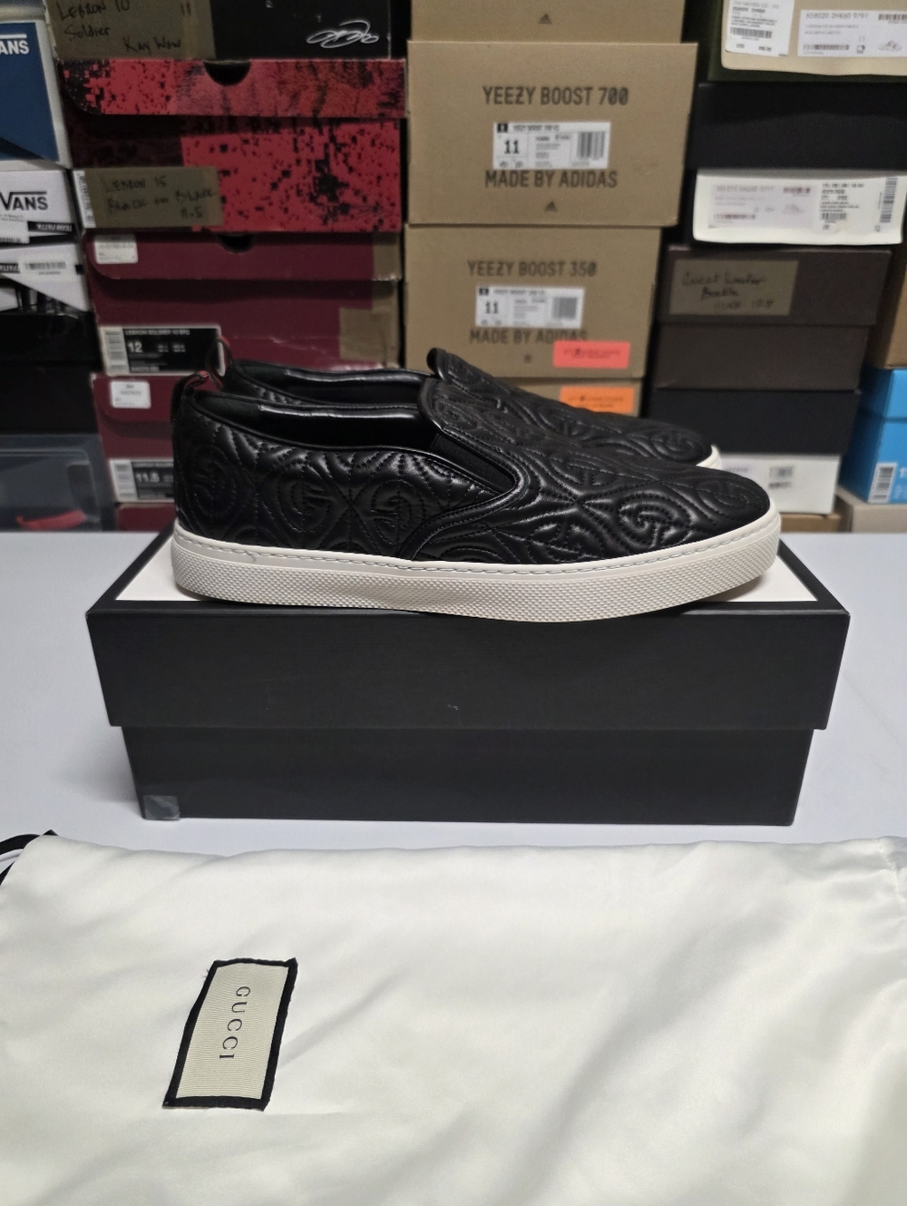 GUCCI RHOMBUS (CALFSKIN) SLIP-ON - Picture 3 of 15